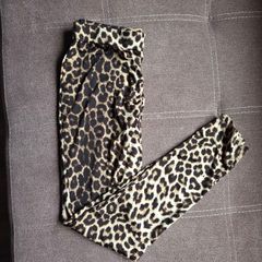Animal print ruched bum leggings, size 10