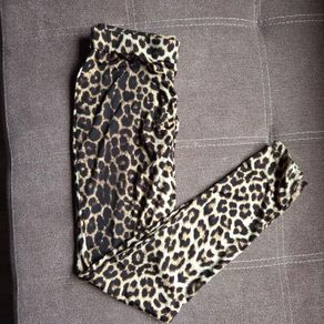 Animal print ruched bum leggings, size 10