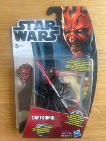 Darth Maul Star Wars Figure On Card. Hasbro. Movie Hero's Line. 2012.