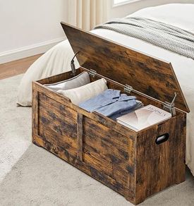 New Vintage Storage Cabinet Shoe Bench (Rustic brown) FREE P&P