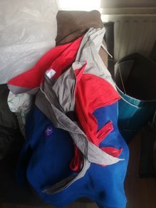 3 scout scarfs 10 each hiking boots worn once 20 euro