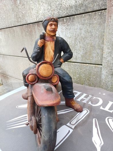 Large Vintage Handcrafted Harley-Davidson Motorcycle