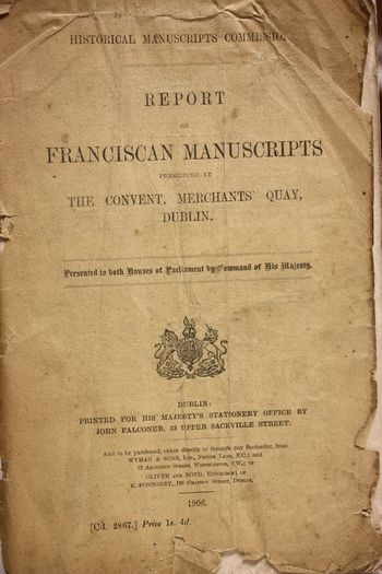 Report on Franciscan Manuscripts.