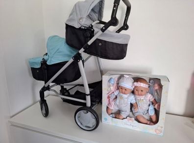 dolls and double buggy