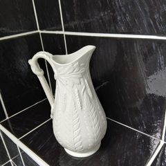 Antique Dudson Relief Mould Pitcher Circa 1860 . Fern Relief Design. 8 Inches High.