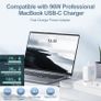 96W USB C Super Fast Charger Compatible with MacBook Pro Charger MacBook Air Charger For MacBook Pro MacBook Air 16 15 14 13 Inches Mac Laptop iPad Pro 11 Inches And All USB C Devices Image 2