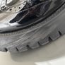 Schuh Wide Fit Black Patent Chunky Brogues Image 6