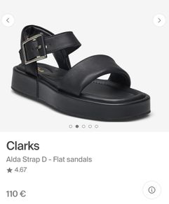 Clarks leather sandals black