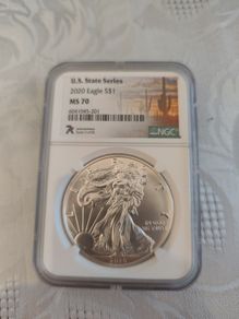 2020 NGC ms70 American Silver Eagle 1oz coin
