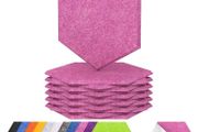 NEW SALE | 12 Pack Hexagon Acoustic Panels Self-adhesive, 30x26x0,9cm High Density Sound Proof Panels