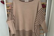 jumper Bnwt freesize tunic /poncho style layering jumper beige &amp; brown