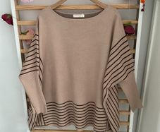 jumper Bnwt freesize tunic /poncho style layering jumper beige & brown