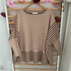 jumper Bnwt freesize tunic /poncho style layering jumper beige & brown
