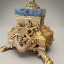 Elegant French Empire Style Green Marble and Brass Table Lamp Image 4