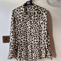 Cream leopard ladies shirt