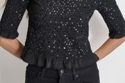 DKNY JEANS Sequin Stretch Top New M
