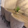 solid oak dining table and chairs Image 3