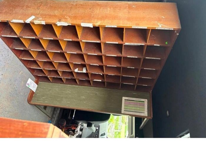Post office sorting tables