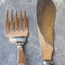 Antique W&H Silver Plated Fish Flatware Servers Image 5