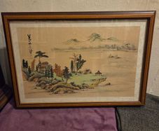 Chinese ink and wash painting on Silk - Signed