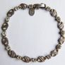 Vintage 18K White Gold Plated Bracelet length 8" Image 2