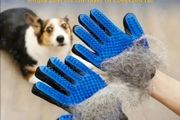funny dog toy and grooming glove