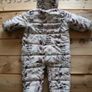 NEXT baby girl printed snowsuit 6-9 months big fit Image 6