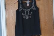 A Wear Black Embellished  Front Vest Top. S 12.   B.N.W.T.