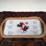Mid Century Modern Retro Cocktail Melamine Wicker Tray Image 3