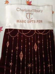 Limited Edition Charlotte Tilbury Embroidered Velvet Christmas Stocking