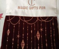 Limited Edition Charlotte Tilbury Embroidered Velvet Christmas Stocking