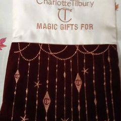Limited Edition Charlotte Tilbury Embroidered Velvet Christmas Stocking