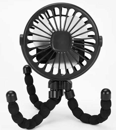Tripod usb rechargeable fan black/blueish green 2 for 20