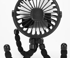 Tripod usb rechargeable fan black/blueish green 2 for 20