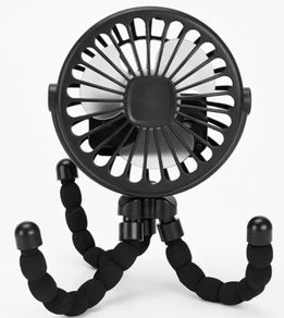 Tripod usb rechargeable fan black/blueish green 2 for 20