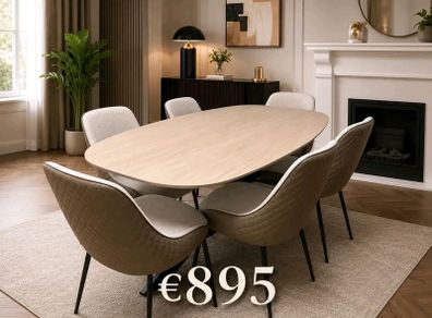 Large Dining Table With 6 Chairs