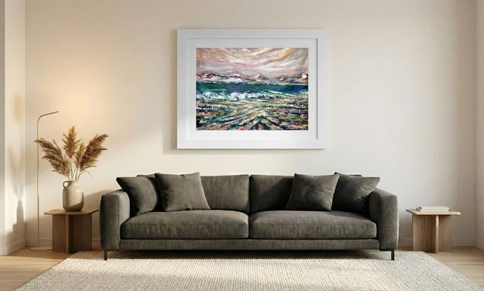 Acrylic Art On Canvas 87x65cm, Irish Coastal Seascape Art | Mayo, Ireland