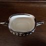 Stunning Vintage Silver and cream Georgian England Milk jug and sugar bowl set Image 9