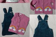 Next Baby Corduroy Pinafore Dress And Cardigan