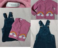 Next Baby Corduroy Pinafore Dress And Cardigan