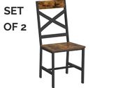 Dining Chairs, Set of 2  industrial brown