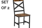 Dining Chairs, Set of 2  industrial brown