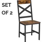 main image for ad Dining Chairs, Set of 2  industrial brown