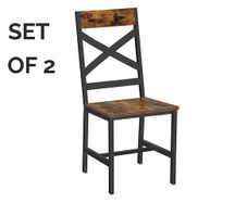 Dining Chairs, Set of 2  industrial brown