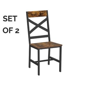 Dining Chairs, Set of 2  industrial brown