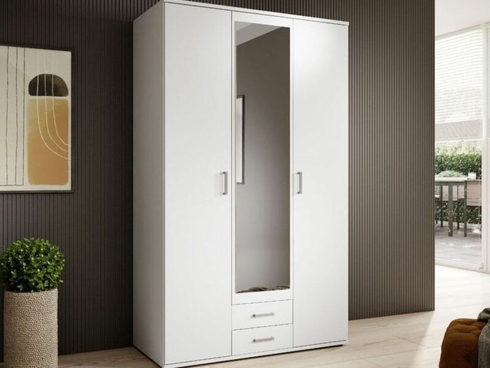 Premium 3-Door Wardrobe with Mirror & Drawers