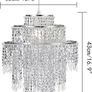 Chandelier Light Shade for Ceiling Pendant Light, Easy Fit Crystal Lamp Shade Lampshade for Bedroom, Living Room, Hallway, Wedding or Party Decoration, Diameter 32 cm, 3 Tiers Image 3