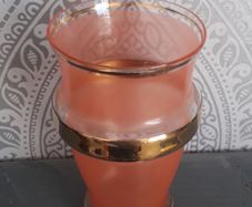 GLASS - Vintage - Tumbler - Pink and Gold