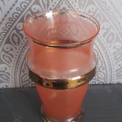 GLASS - Vintage - Tumbler - Pink and Gold