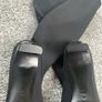 Reformation Rose Neoprene Knee Boots Sz 9UK 11US 42 Black Classic Heels Party Image 8